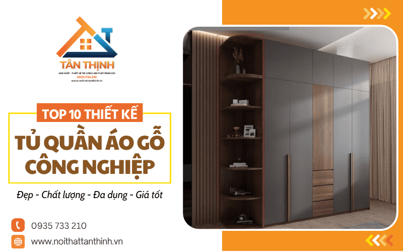 thiết kế tủ quần áo gỗ công nghiệp đẹp