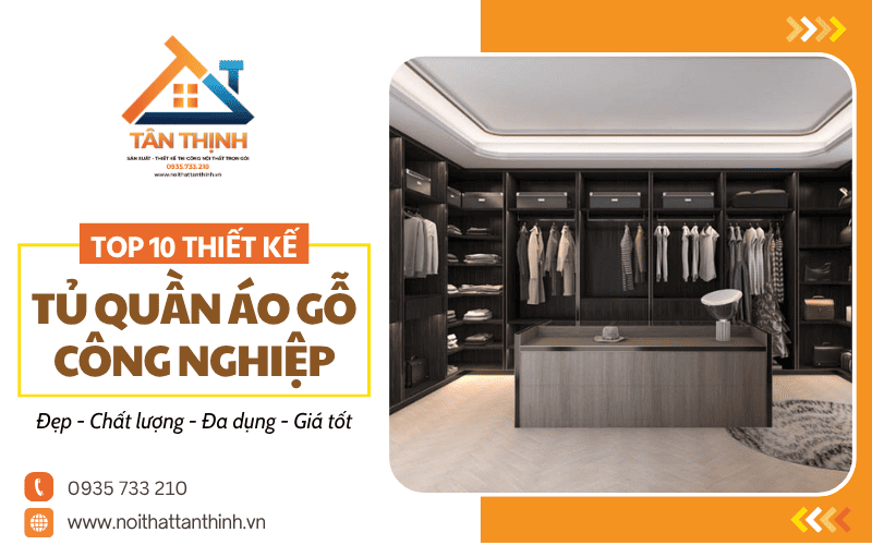 thiết kế tủ quần áo gỗ công nghiệp đẹp